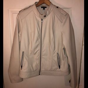 White leather jacket